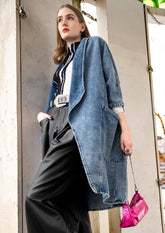 Lightweight Denim Cardigan Cardigans Kate Hewko