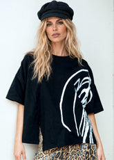 Abstract Graffiti Oversized Tee