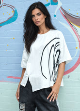 Abstract Graffiti Oversized Tee