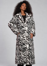 Animal Print Faux Fur Coat