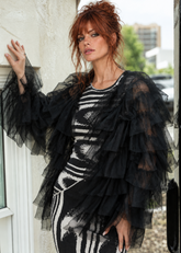 Tiered Tulle Cardigan