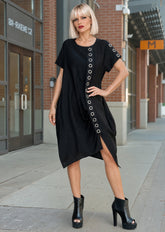 Black Rivet Tee Dress