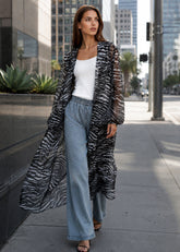 Animal Print Sheer Layering Piece