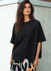 Crosscut Hem Tee