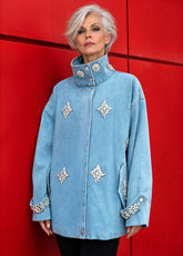 Crystal Embellished Utility Jacket