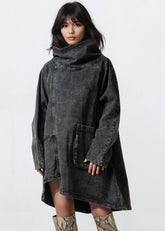 Denim Turtleneck Tunic
