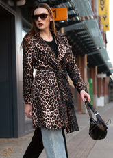 Leopard Print Trench Coat