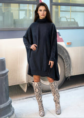Oversized Turtleneck Tunic