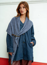 Buckled Wrap Denim Jacket