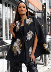 Sequin Firework Cape Coat