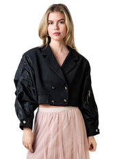 Bomber Sleeve Blazer Jacket