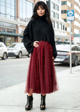 Glitter Tulle A-Line Skirt