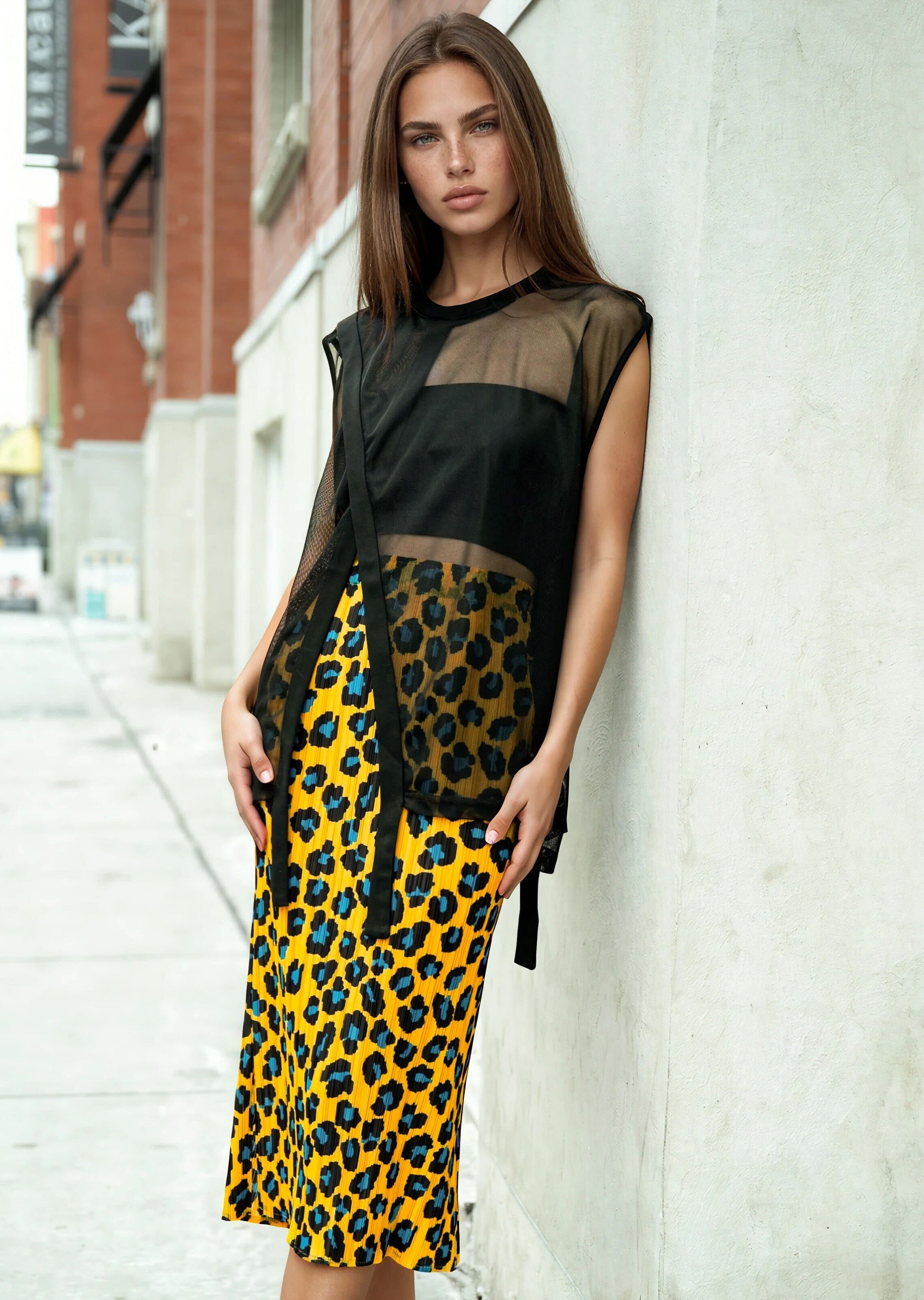 Leopard Print Tube Skirt
