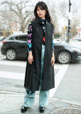 Long Mock Neck Utility Vest