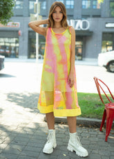 Neon Mesh Tank Dress