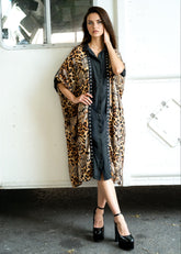 Leopard Paisley Button Up Dress