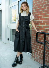 Cargo Core Zip Overall Dress