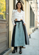 Athleisure Denim Skirt