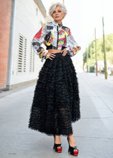 Drama Tulle Ruffle Skirt