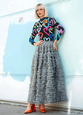 Drama Tulle Ruffle Skirt