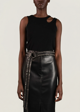 Studded Long Knot Belt