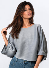 Glam Sleeve Textured Top