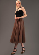 A-Line Tulle Skirt Skirts Kate Hewko Cinnamon One Size 