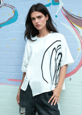 Abstract Graffiti Oversized Tee