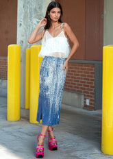 Abstract Pleated Tube Skirt