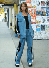 Athleisure Denim Track Set