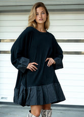 Babydoll Hem Long Sleeve Dress