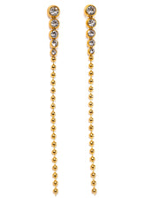 Rhinestone Ball Chain Earrings