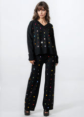 Bedazzled Knitted Pant Set