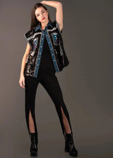 Bedazzled Sequin Vest Vests Kate Hewko 