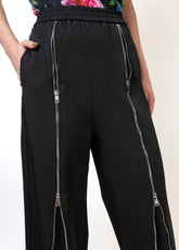 Black Front Zip Trouser