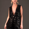 Black Sequin Tuxedo Set Two Piece Sets Kate Hewko 