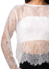 Bustier Printed Lace Tee