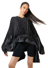 Cable Knit Batwing Sweater