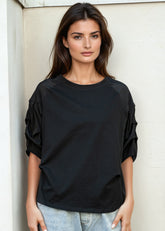 Cinched Sleeve Tee