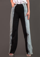 Contrast Panel Denim Pant Pants Kate Hewko 