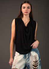 Cowl Neck Tank Top Tank Tops Kate Hewko 