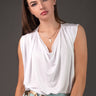 Cowl Neck Tank Top Tank Tops Kate Hewko White One Size 