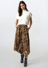 Cuffed Leopard Harem Pants