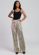 Disc Sequin Drawstring Pants