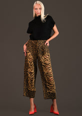 Distressed Denim Leopard Pants Pants Kate Hewko 