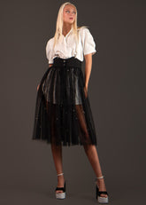 Embellished Tulle Midi Skirt Skirts Kate Hewko 