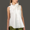 Exaggerated Neck Sleeveless Blouse Blouses Kate Hewko 