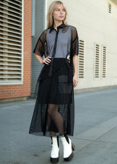 Fishnet Utility Skirt Set