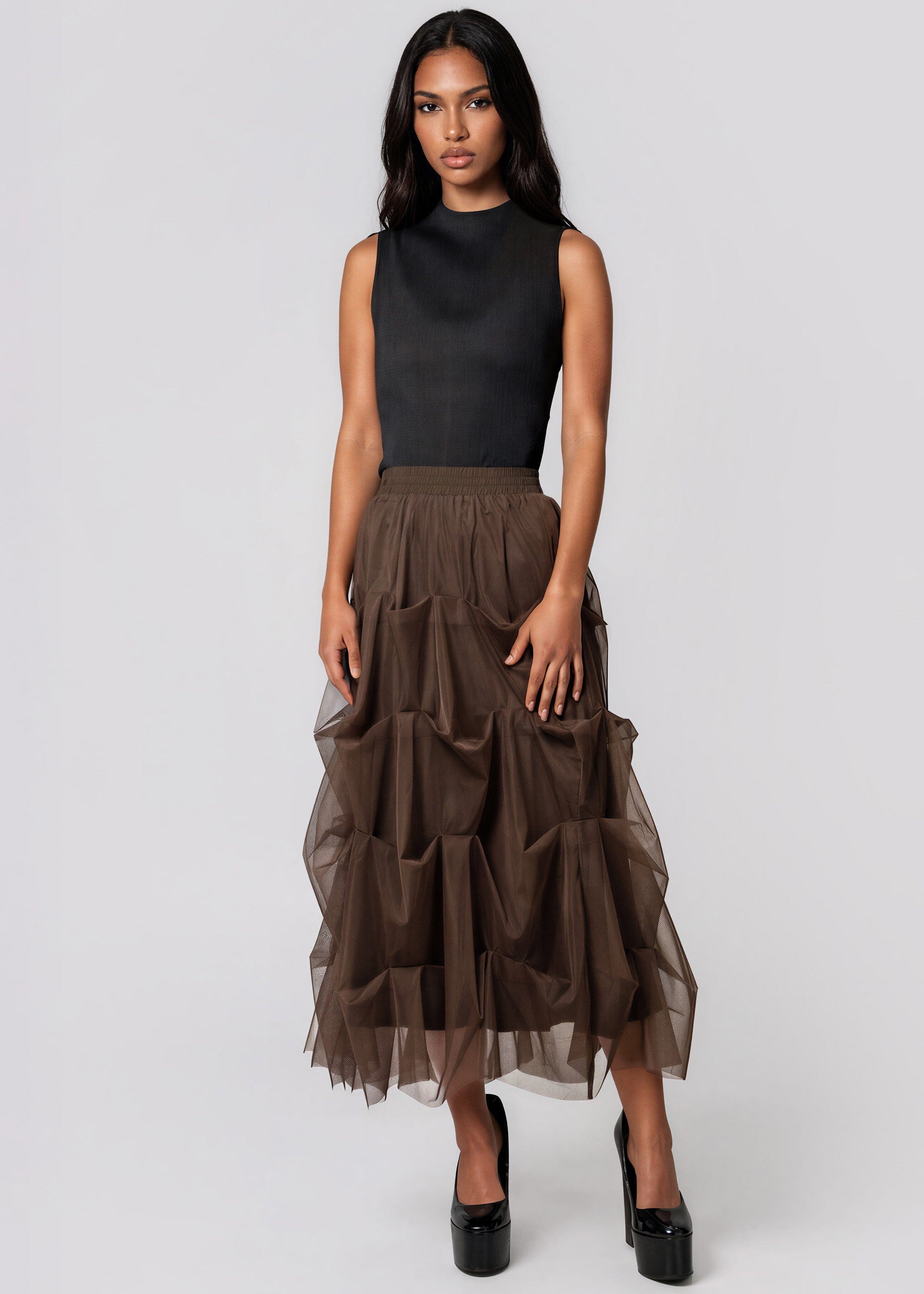Gathered Parachute Tulle Skirt | Kate Hewko Canada
