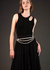 Gem + Pearl Chain Belt Belts Kate Hewko 